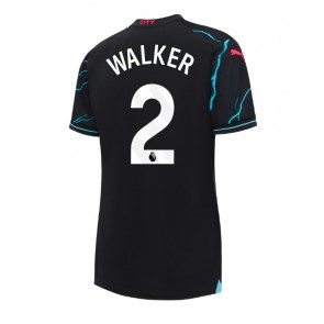 Manchester City Kyle Walker #2 Tredje Tröja Kvinnor 2023-24 Kortärmad